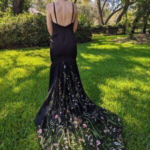 Unique Black + Floral Prom Dress